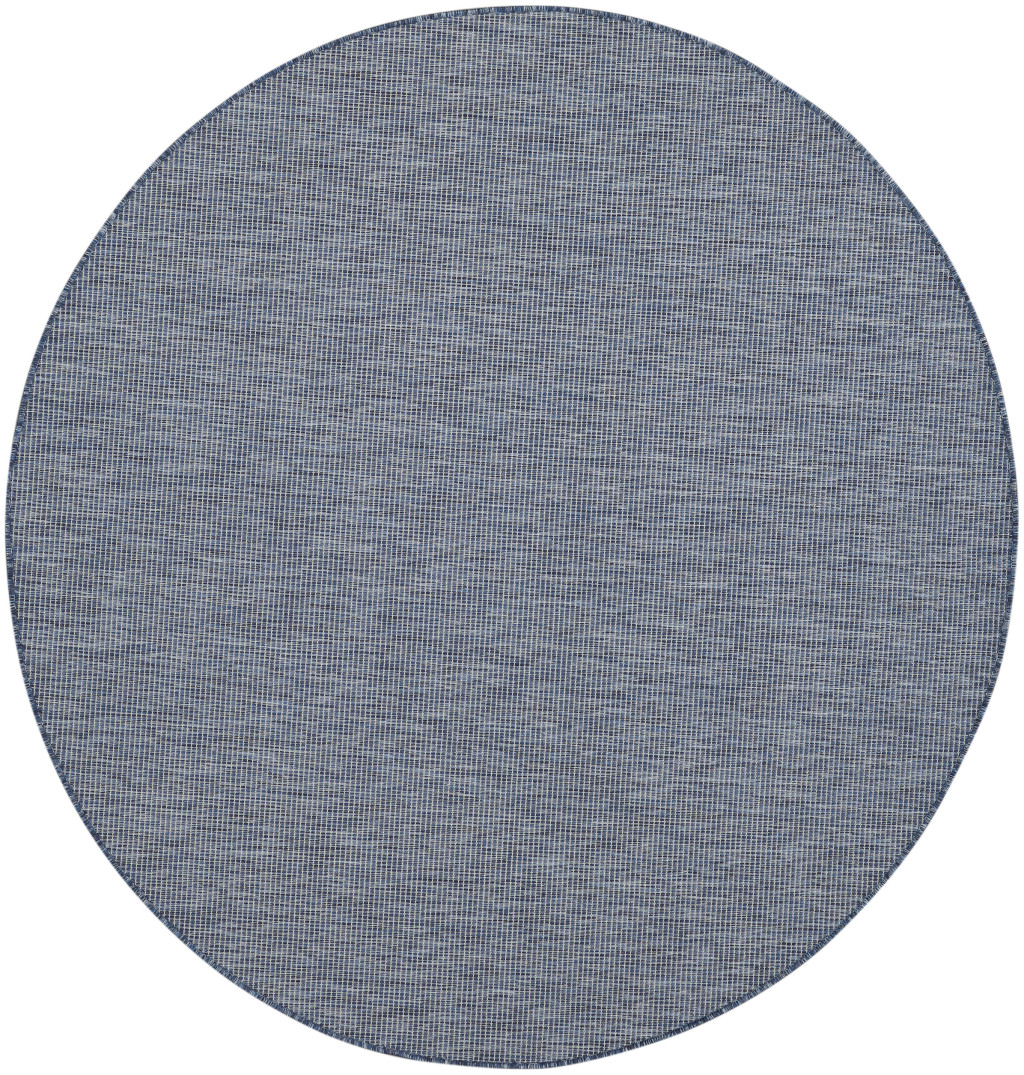 6 ft. Navy Blue Power Loom Round Area Rug