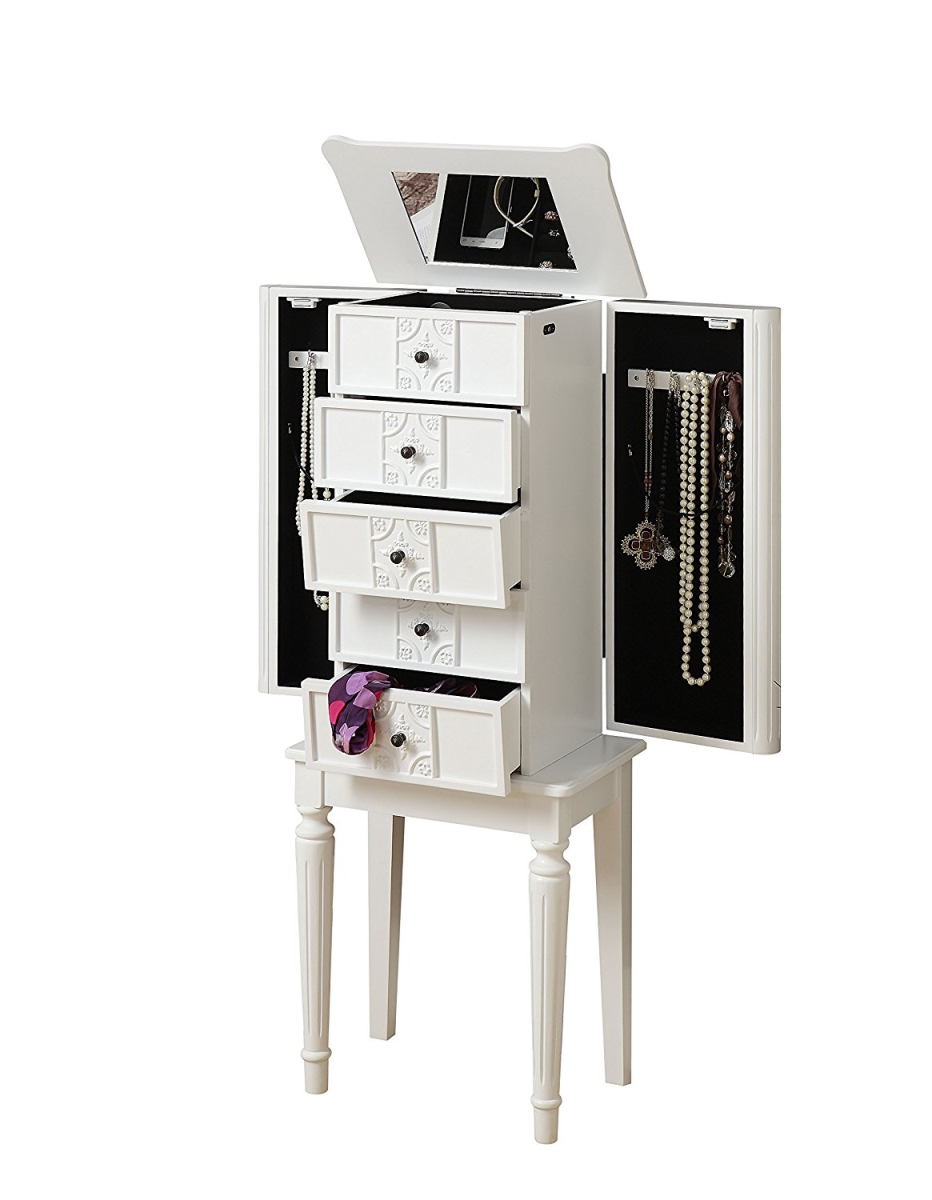 Picture of HomeRoots Office 286097 40 x 16 x 10 in. Jewelry Armoire&#44; White