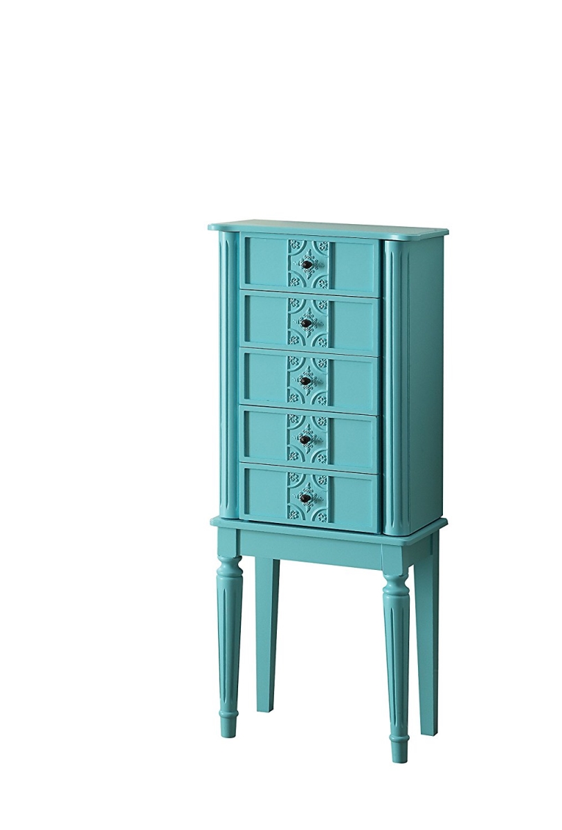 Picture of HomeRoots Office 286100 40 x 16 x 10 in. Jewelry Armoire&#44; Light Blue