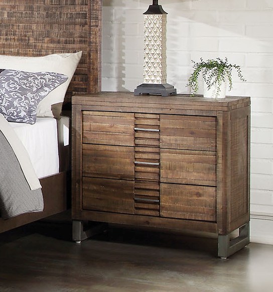 25 x 26 x 17 in. Tropical Woo Espresso Nightstand