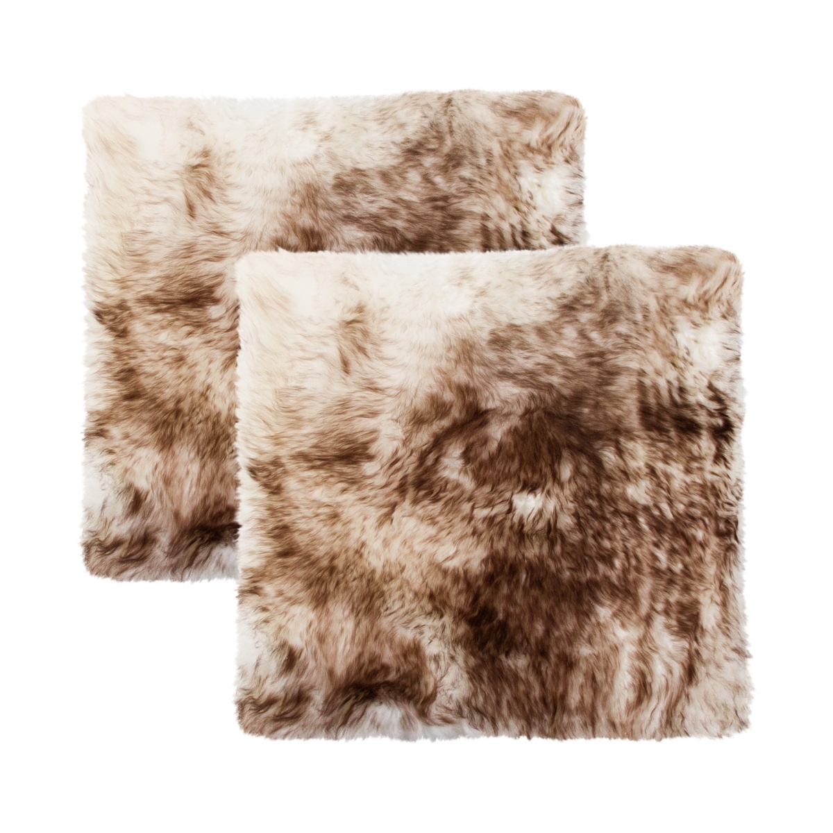 2.5 x 17 x 17 in. Gradient Chocolate Wool Chair Pads - Set of 2