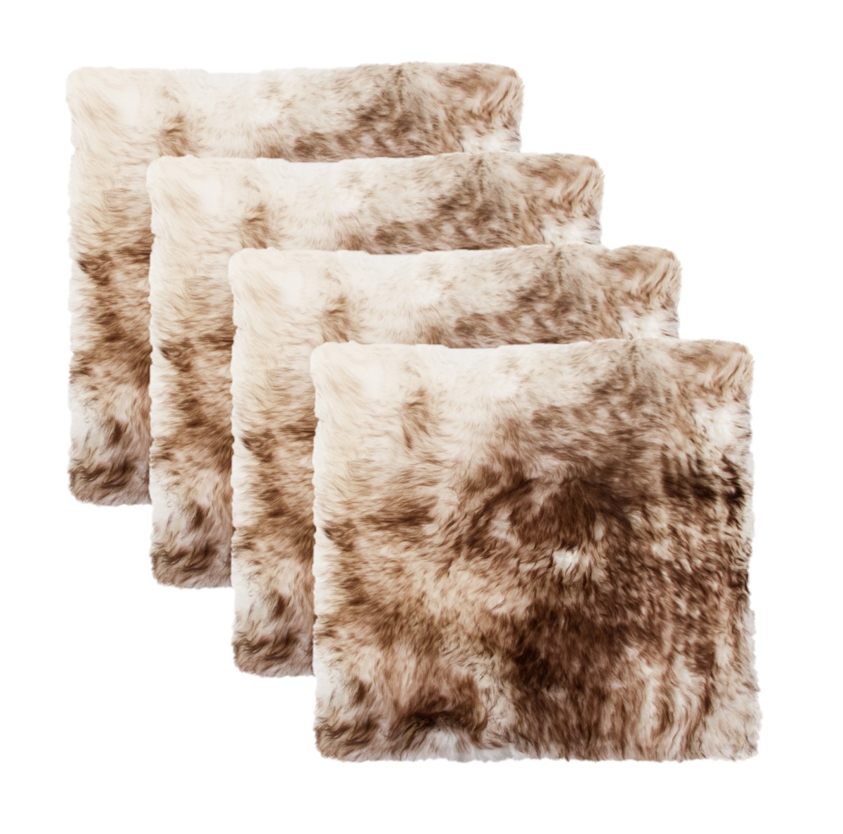 2.5 x 17 x 17 in. Gradient Chocolate Wool Chair Pads - Set of 4