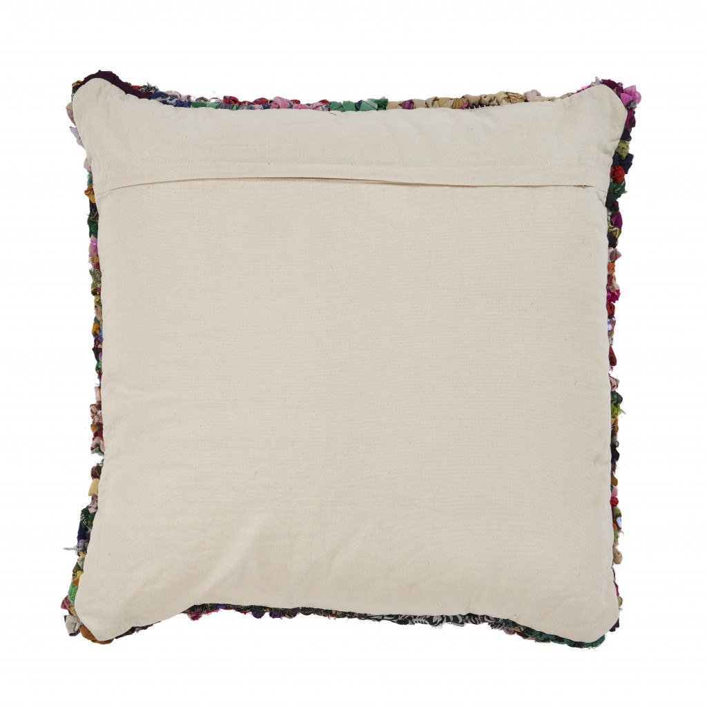 4 x 26 x 26 in. Multi Color Striped Zippered Natural Throw Pillow - Set of 2