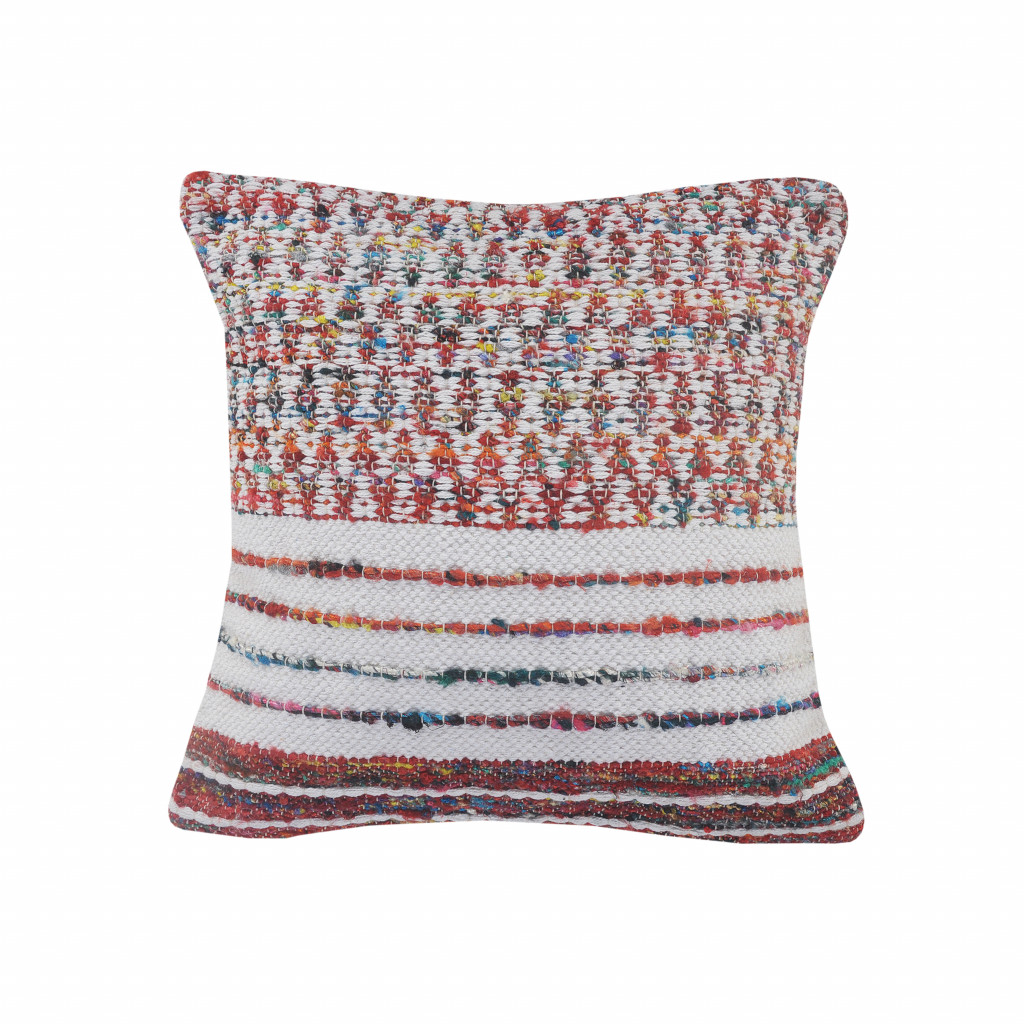 516748 4 x 20 x 20 in. Multi Color Geometric Zippered Polyester Throw Pillow - Set of 2