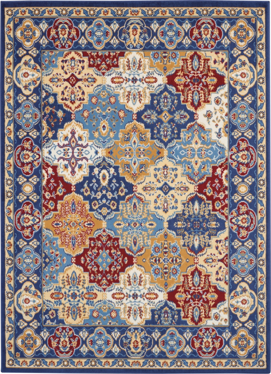 522269 6 x 9 ft. Damask Power Loom Rectangle Area Rug, Red