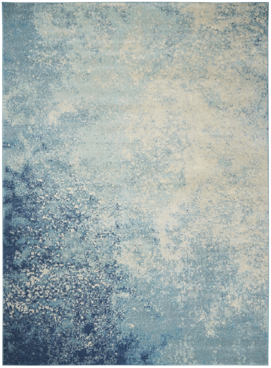 522406 9 x 12 ft. Blue Abstract Power Loom Rectangle Area Rug