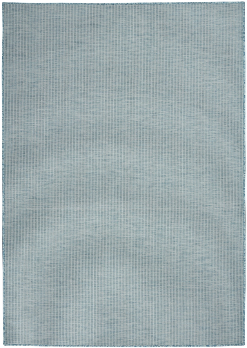 522442 4 x 6 ft. Aqua Power Loom Rectangle Area Rug