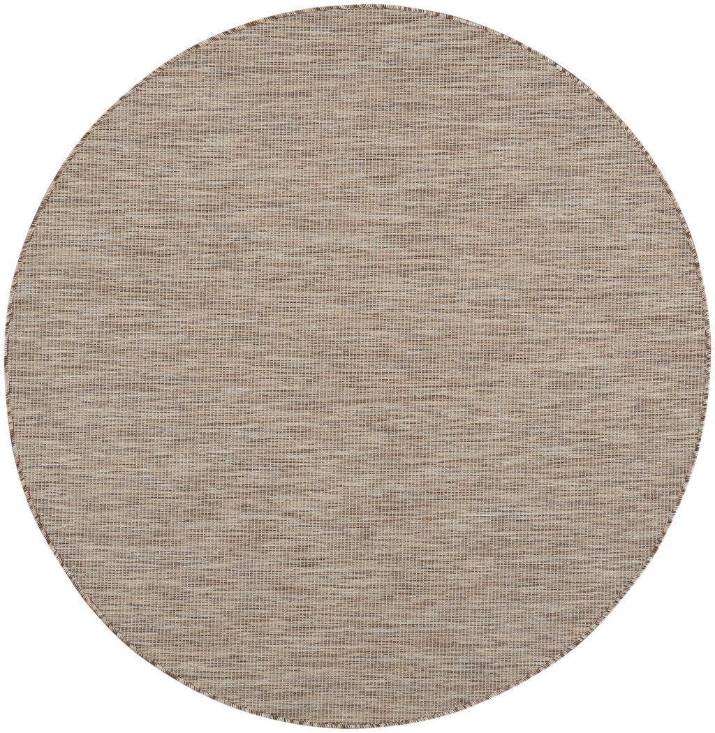6 ft. Beige Power Loom Round Area Rug - Beige - 6 ft.