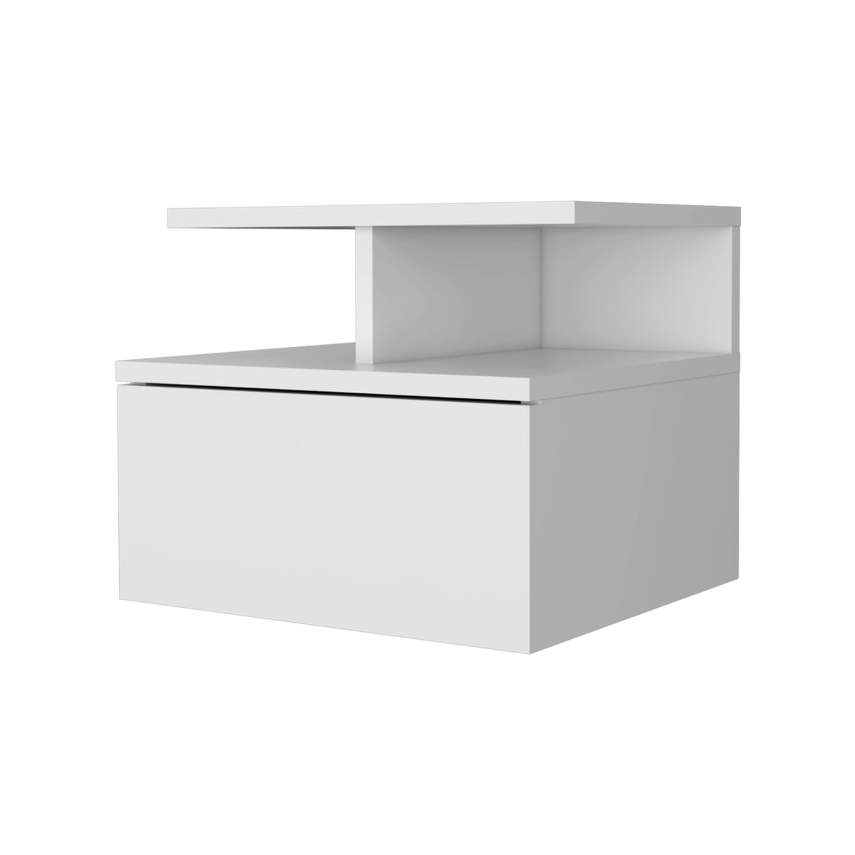 518169 11.6 x 14.0 x 13.2 in. Rectangular One Drawers Nightstand with Manufactured Wood Top