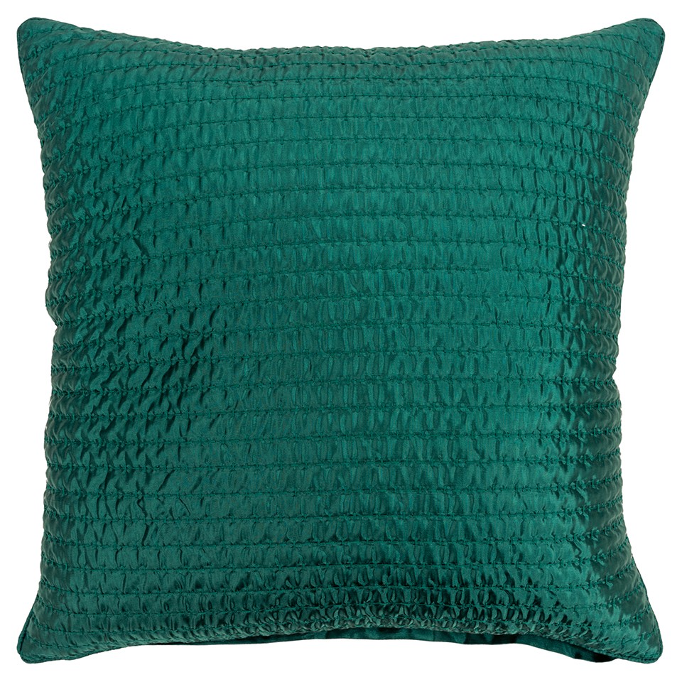 22 x 22 in. Teal Smooth Weaved Modern Square Throw Pillow