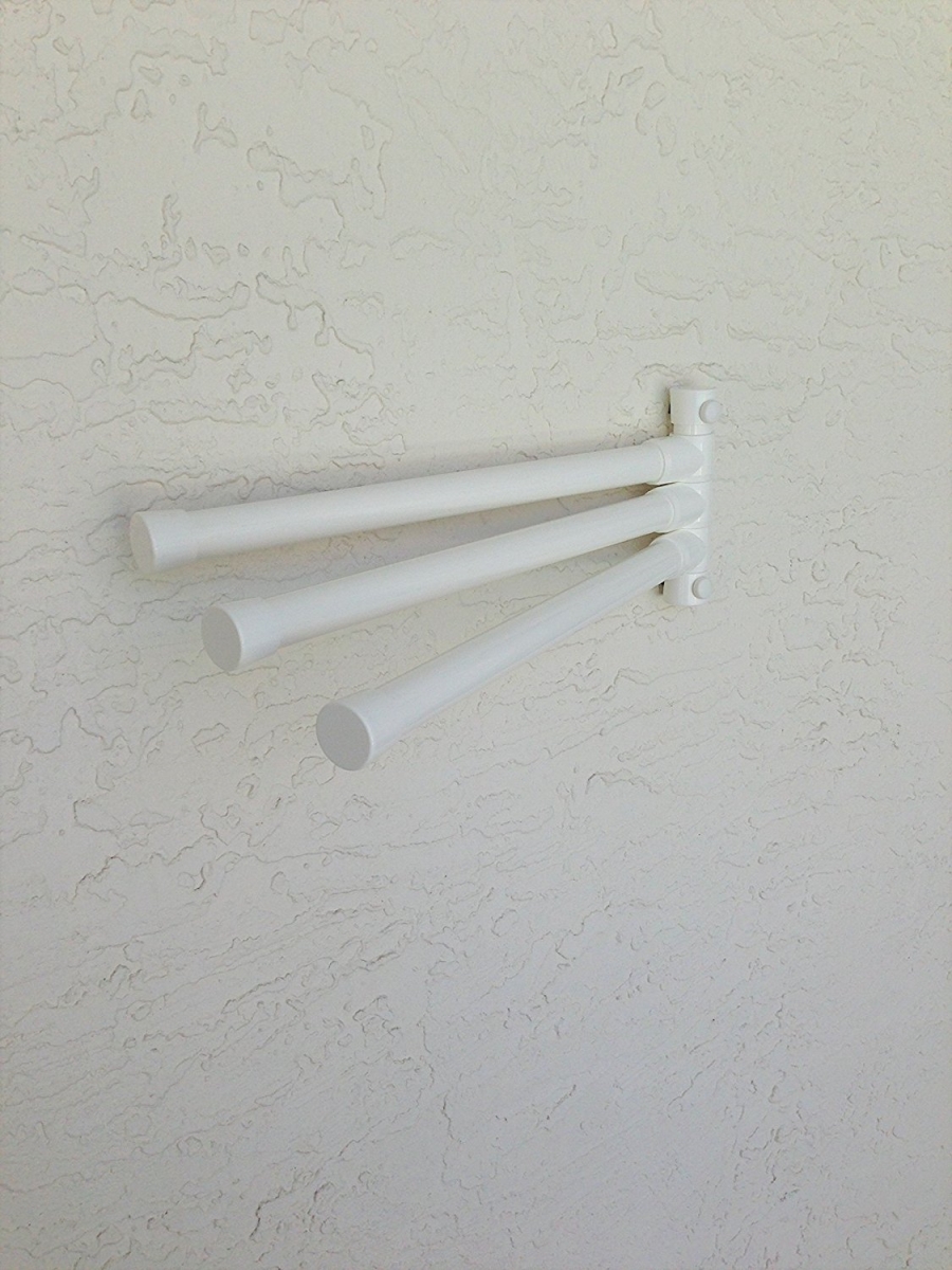 WM3-WHT Wall Mount 3 Bar Towel Rack, White
