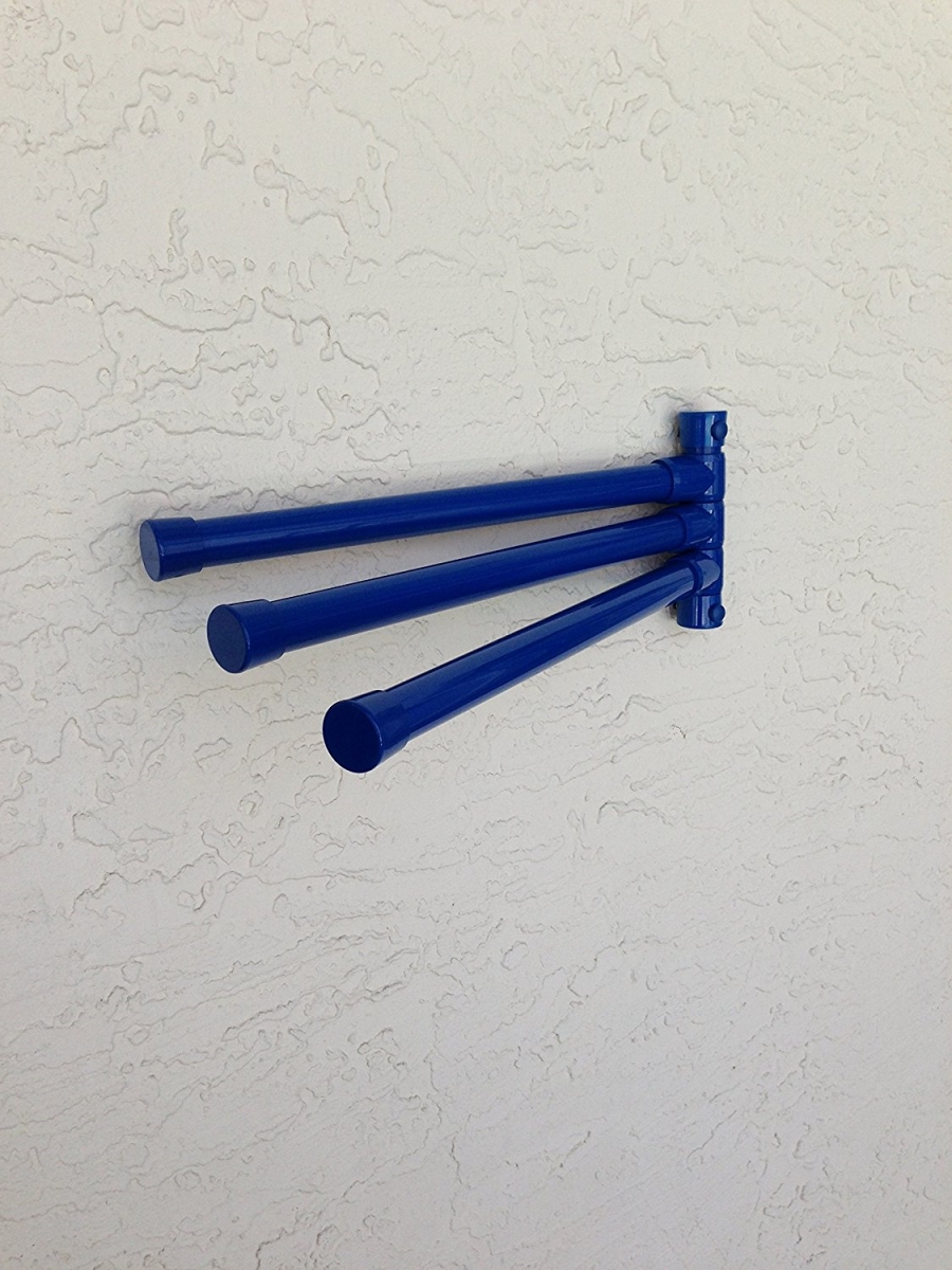 Outdoor LampWM6-BLU Wall Mount 6 Bar Towel Rack; Blue