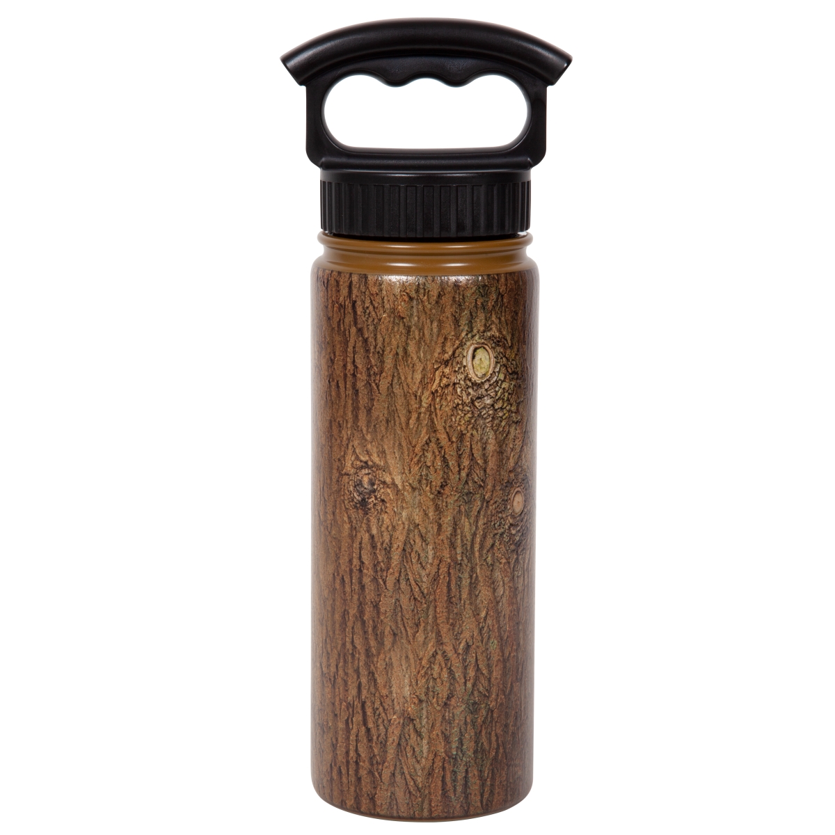 Picture of Fifty & Fifty V18000016 18 oz Tree Bark Bottle with 3 Finger Grip Cap
