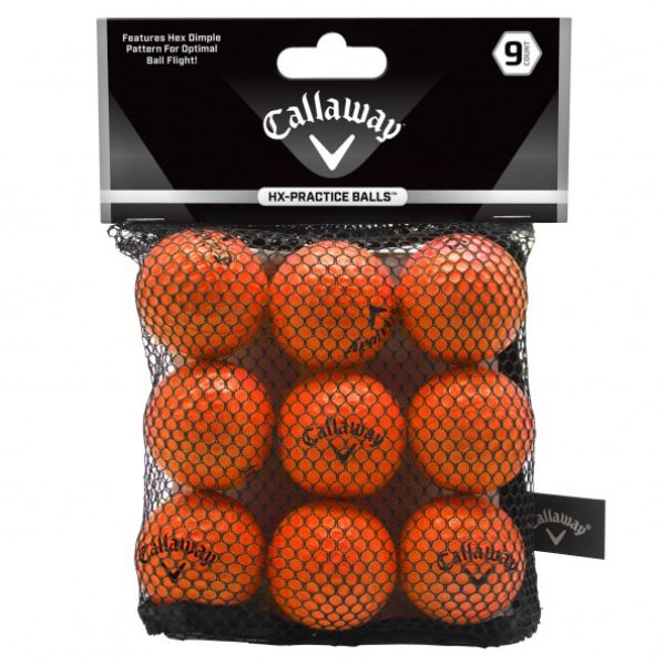 Picture of Callaway C10315 HX Soft Flight Practice Balls with Mesh Bag&#44; Orange - Pack of 9