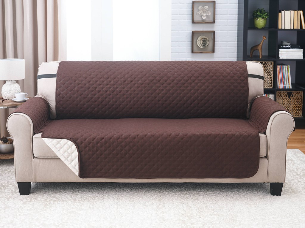 Picture of 212 Main 702639 XL Sofa Reversible Furniture Protector&#44; Chocolate & Tan