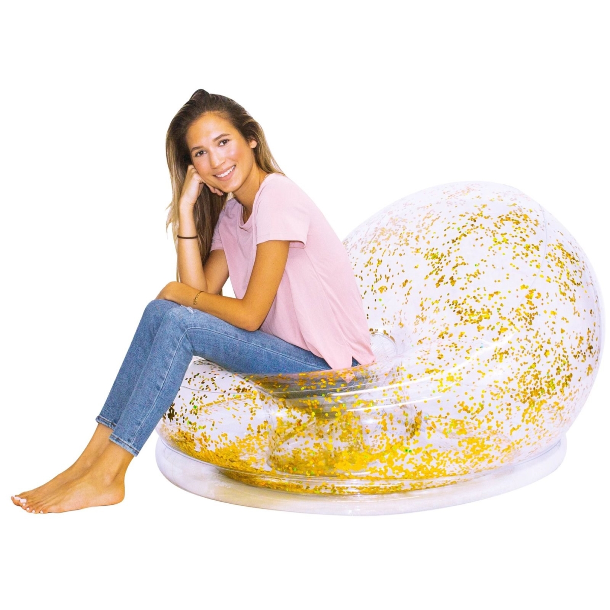 Picture of Air Candy AC3020GG Glitter Inflatable Chair&#44; Gold