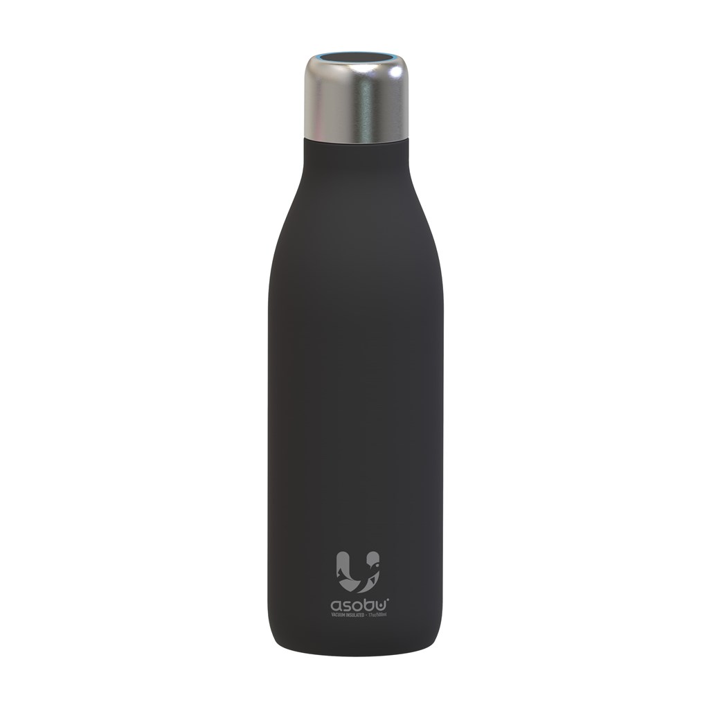 Picture of ASOBU UVB17-BLACK 17 oz UV Hydration Bottle&#44; Black