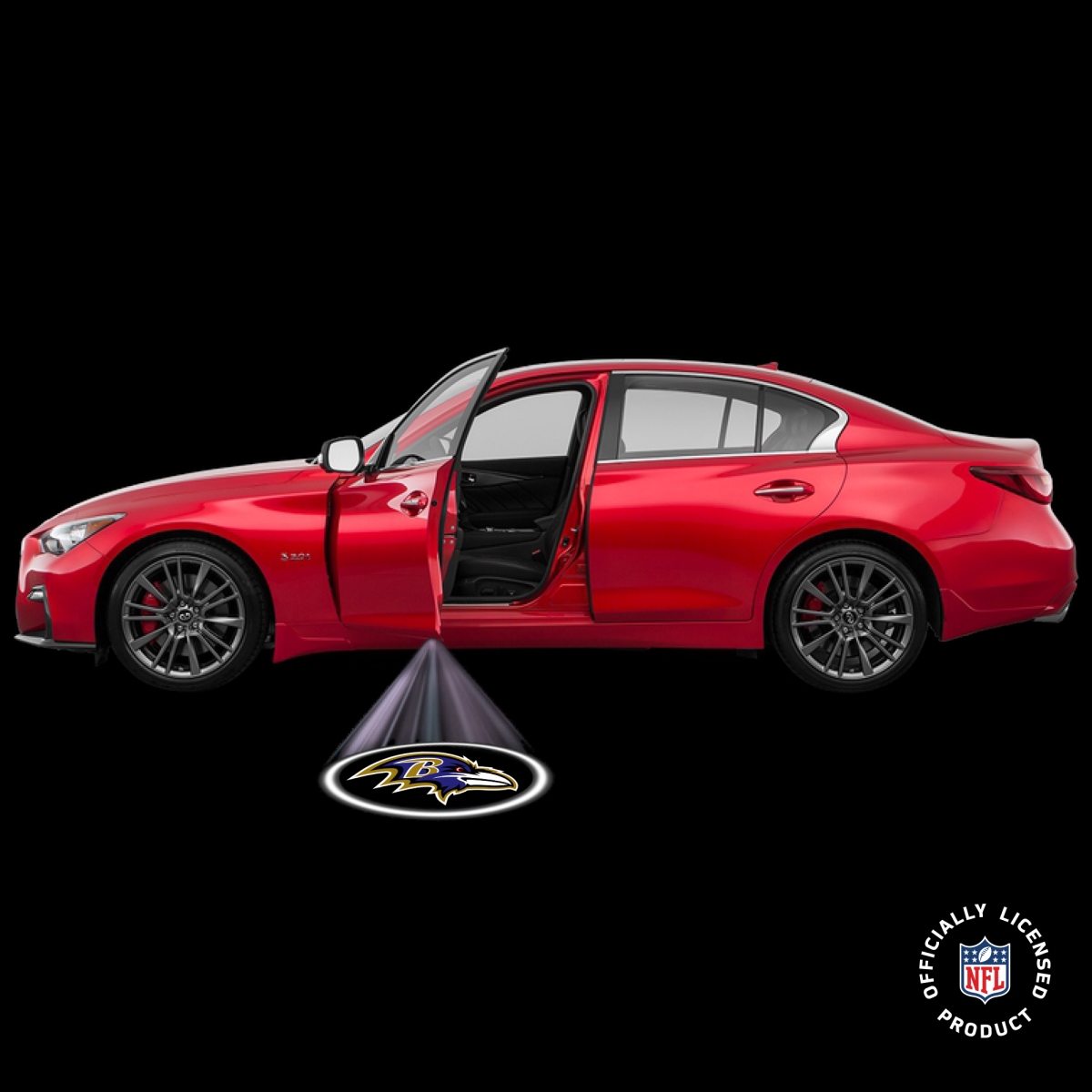 NFL Baltimore Ravens Team Pride LED Car Door Light