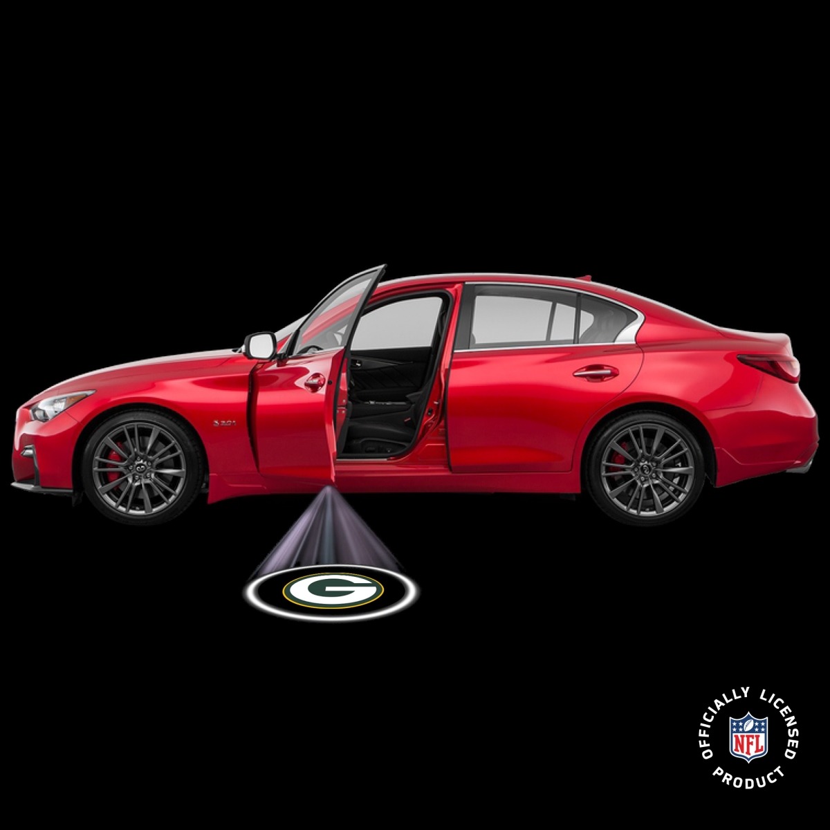 CARDLGRB NFL Green Bay Packers Team Pride LED Car Door Light