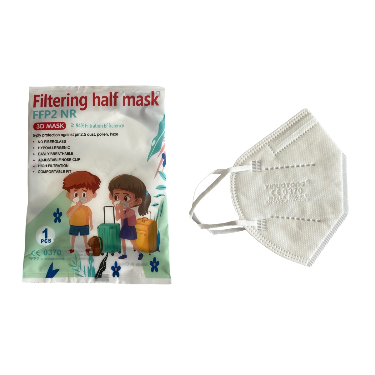 Picture of 212 Main CKN95W10 Mask for KN95 Kids, White - Age 8-15 - PacK of 10