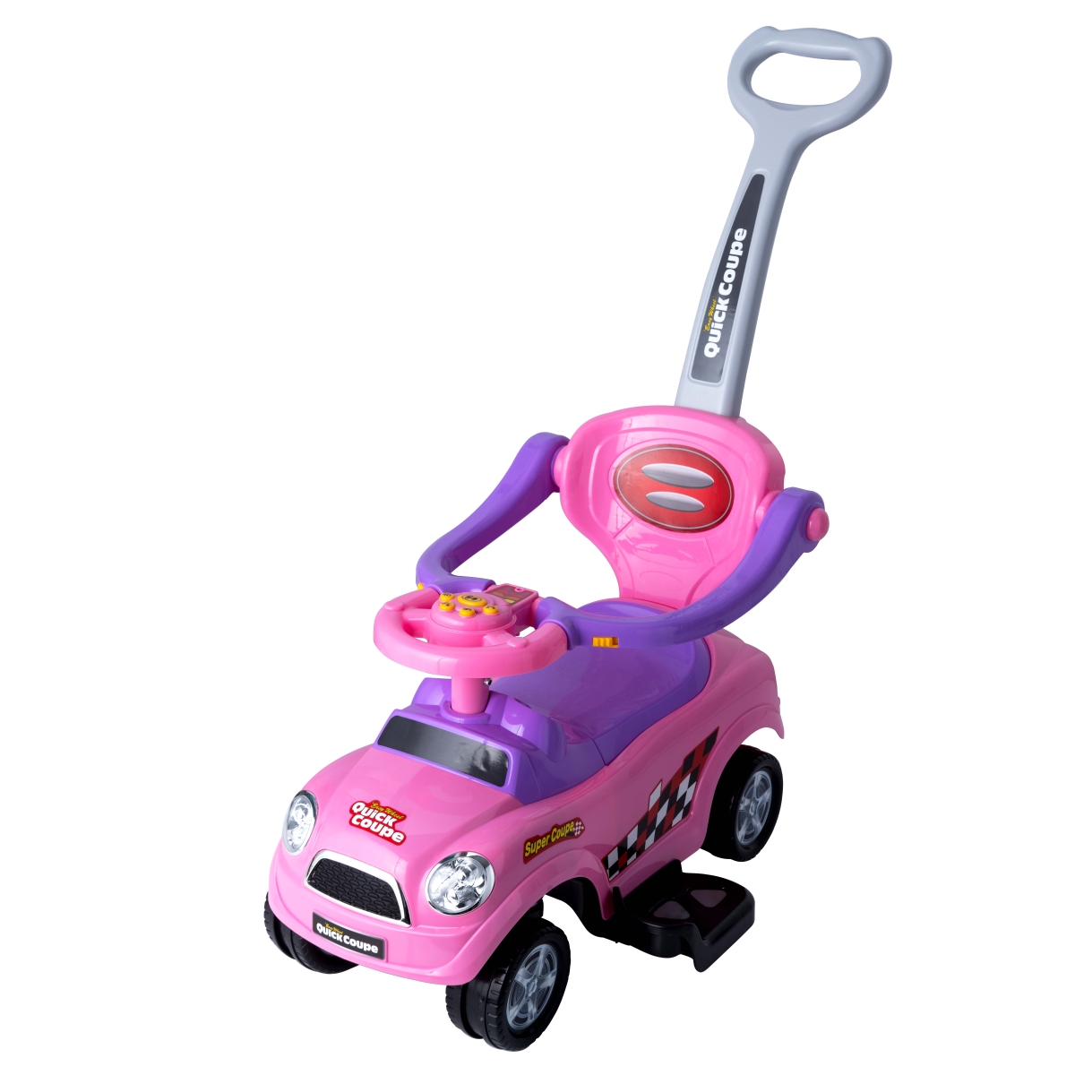 Picture of 212 Main 321PINK Freddo Easy Wheel Quick Coupe 3 in 1 Stroller Walker & Ride On Toy Car&#44; Pink