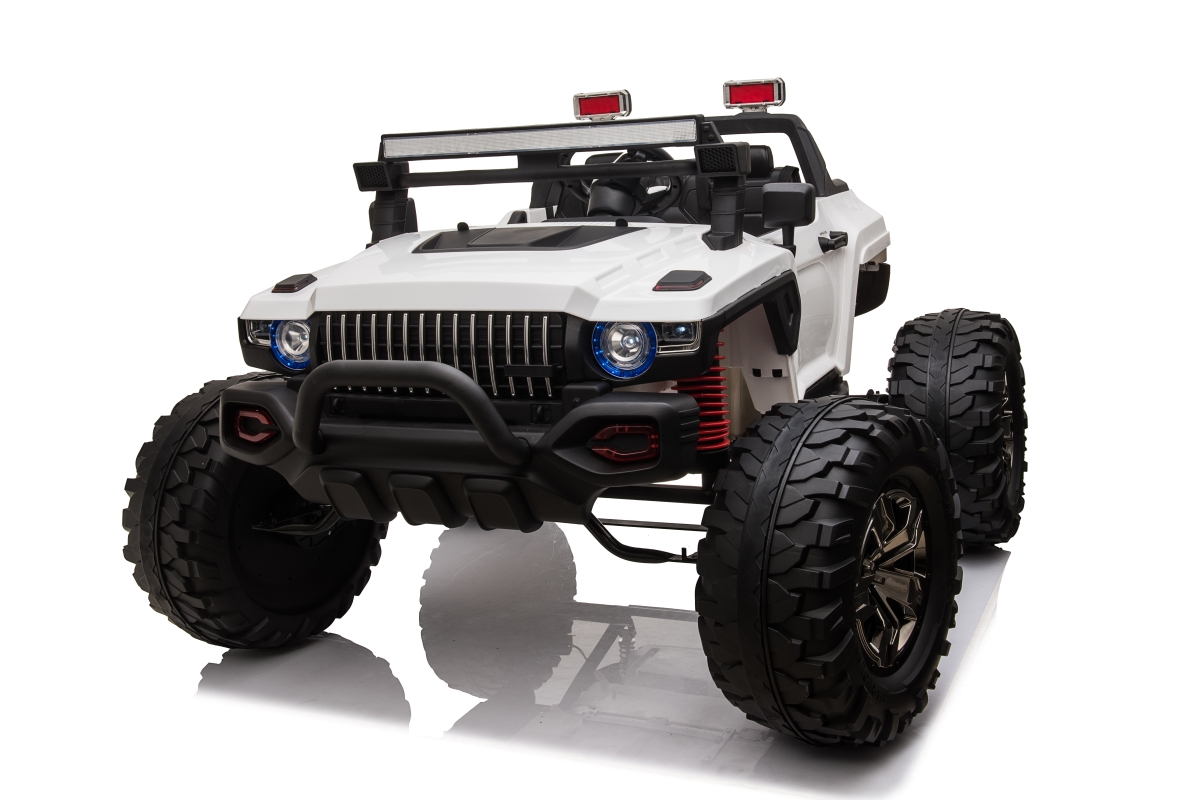 Picture of 212 Main QLS618BWHITE 4 x 4 in. 12V Freddo Off Road Truck 2 Seater Ride On Toy Car&#44; White