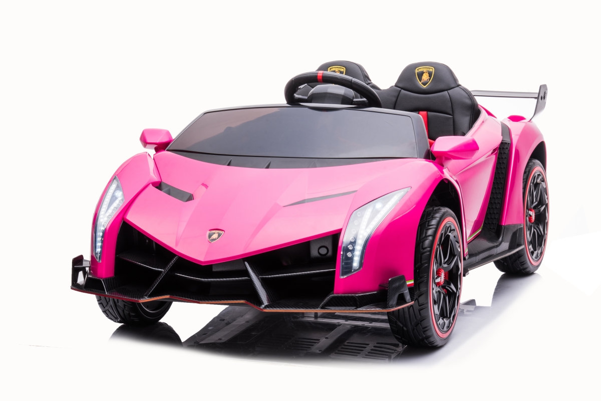 Picture of 212 Main XMX615PINK 4 x 4 in. 24V Lamborghini Veneno 2 Seater Ride On Toy Car, Pink