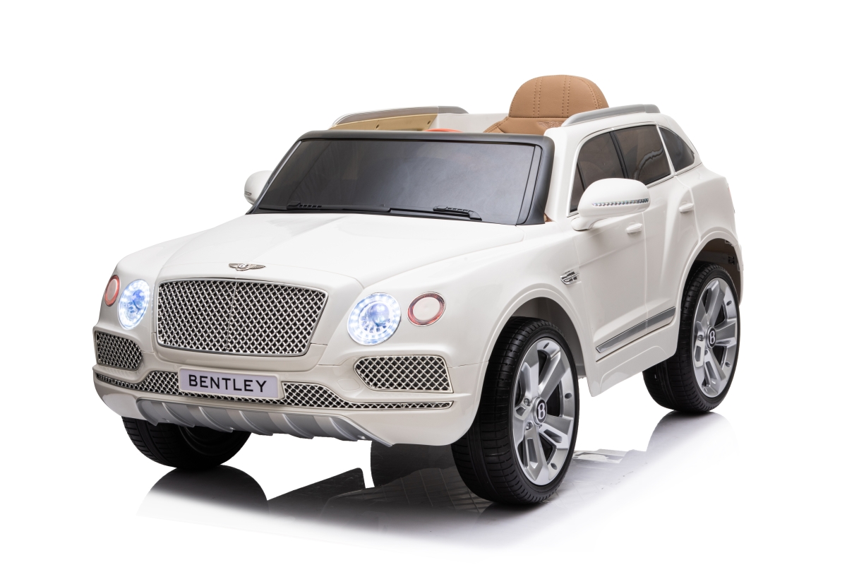 Picture of 212 Main JJ2158WHITE 12V Bentley Bentayga 1 Seater Ride On Toy Car&#44; White