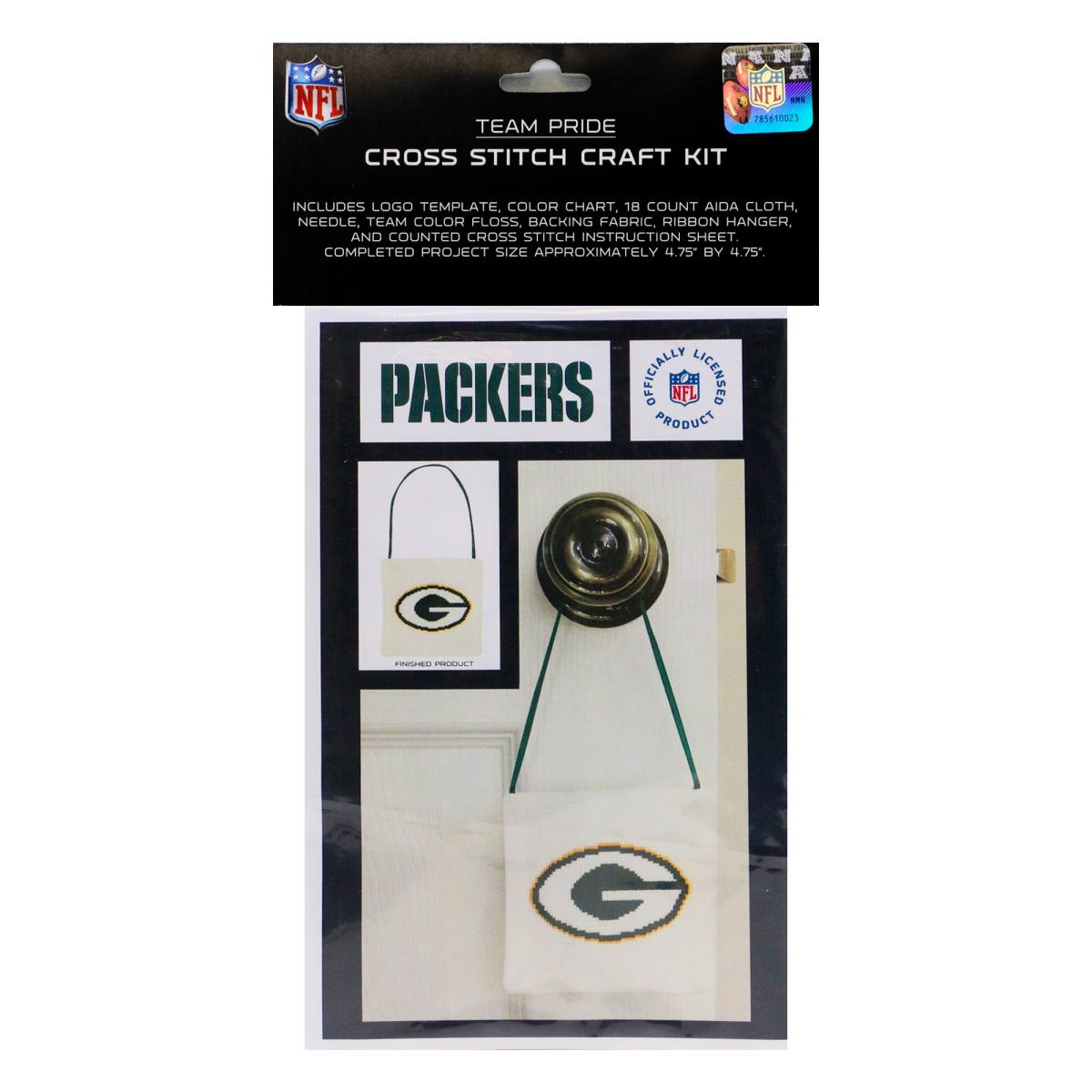 Picture of 212 Main CRCCSGRB NFL Green Bay Packers Cross Stitch Craft Kit