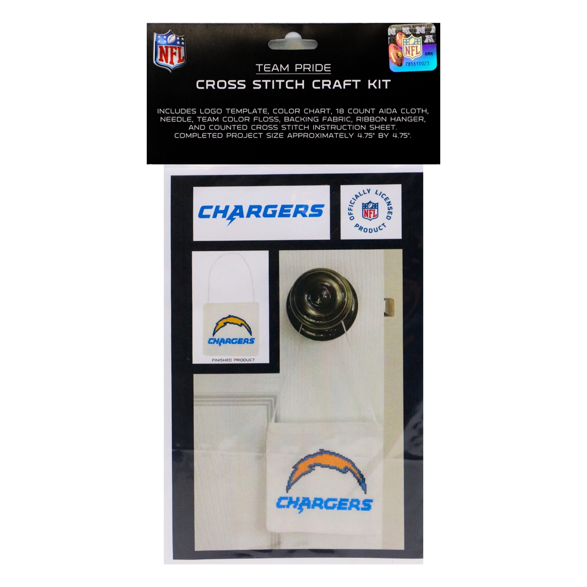 Picture of 212 Main CRCCSLAC NFL Los Angeles Chargers Cross Stitch Craft Kit