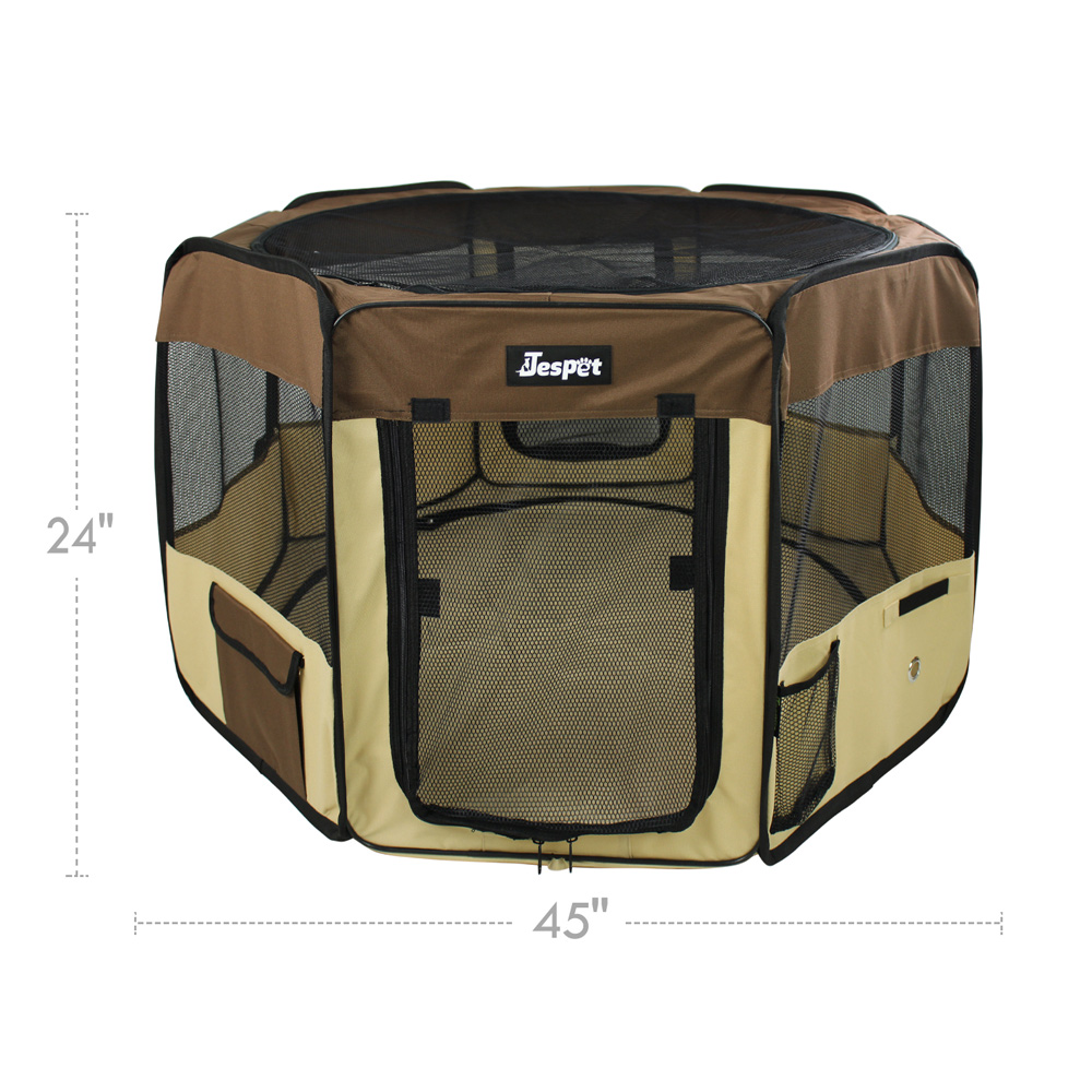 Picture of 212 Main PPP-45CF 45 in. Soft Pet Playpen&#44; Brown & Beige - Medium