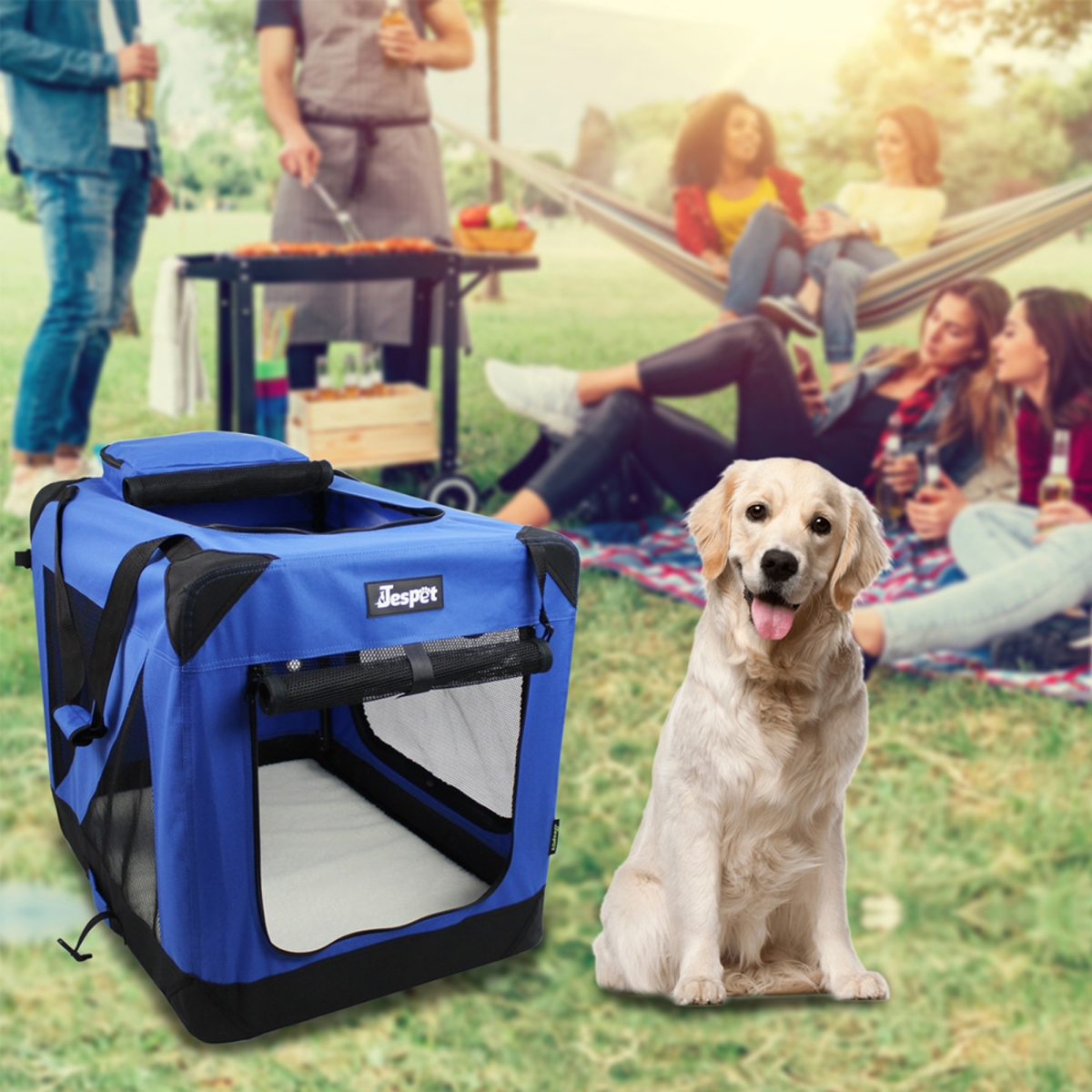 Picture of 212 Main PSC-30BL Soft Dog Crate, Royal Blue