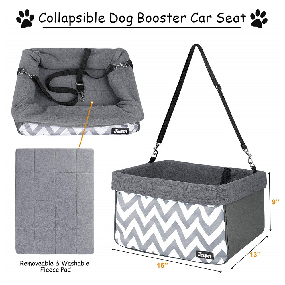 Picture of 212 Main PCD-42GWS Booster Dog Car Seat&#44; White Stripe & Gray