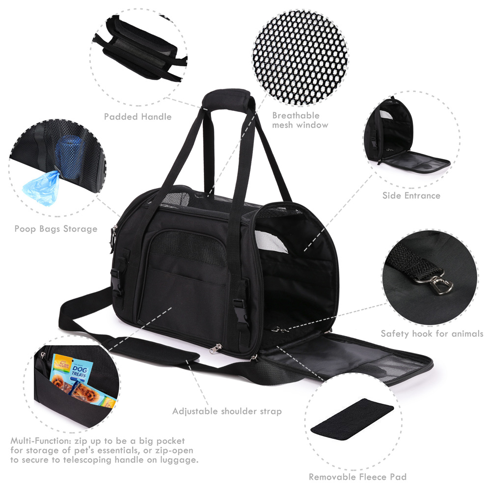 Picture of 212 Main PBC-8648BK Soft Pet Carrier, Black - Large