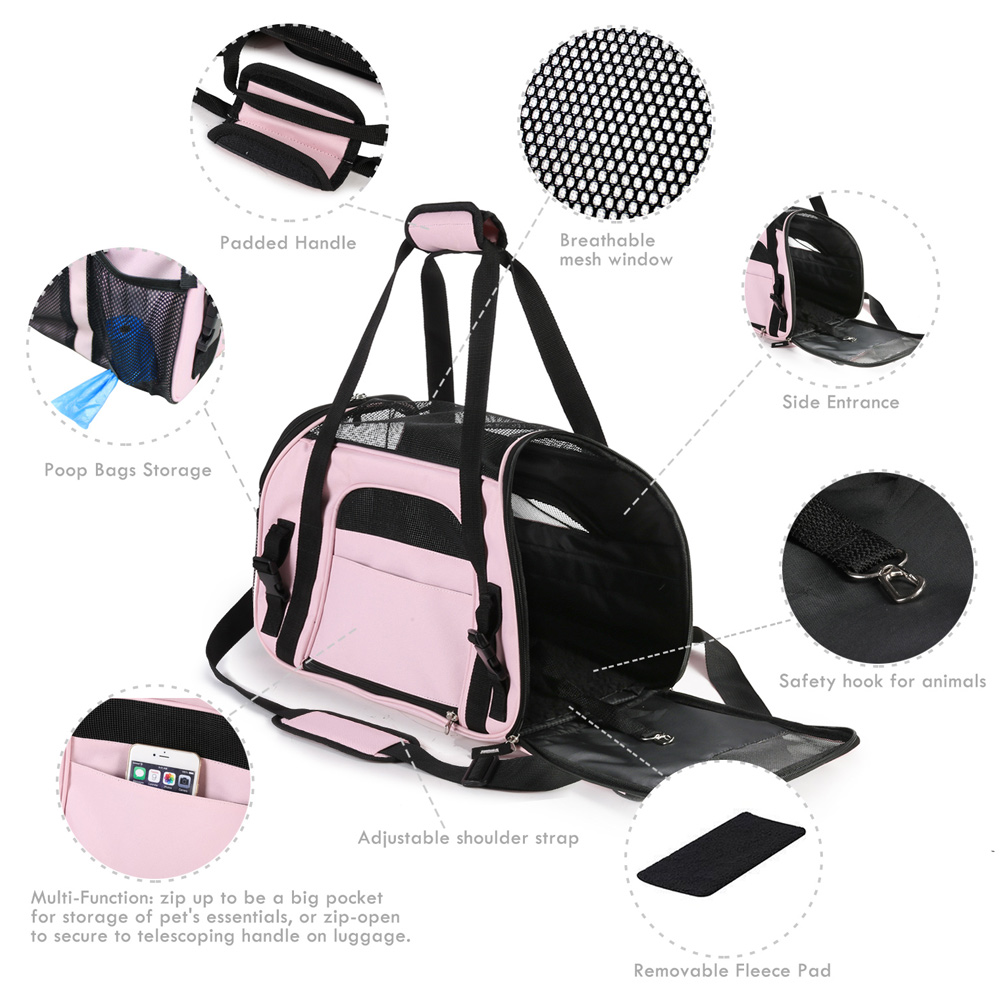 Picture of 212 Main PBC-8643PK Soft Pet Carrier, Pink