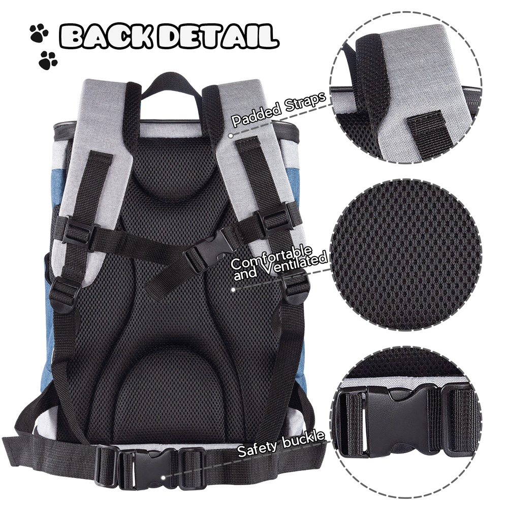 Picture of 212 Main PBC-4817BG Deluxe Pet Backpack, Dark Blue