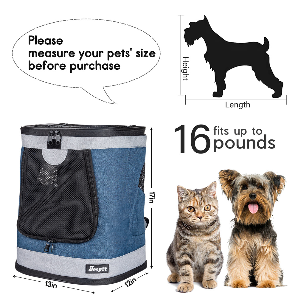 Picture of 212 Main PBC-4817BG Deluxe Pet Backpack, Dark Blue