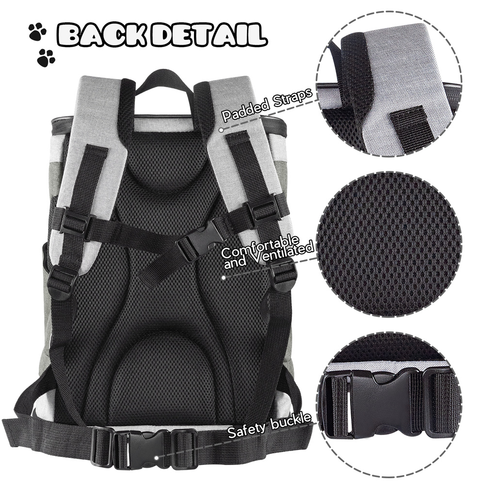 Picture of 212 Main PBC-4817SG Deluxe Pet Backpack, Smoke Gray