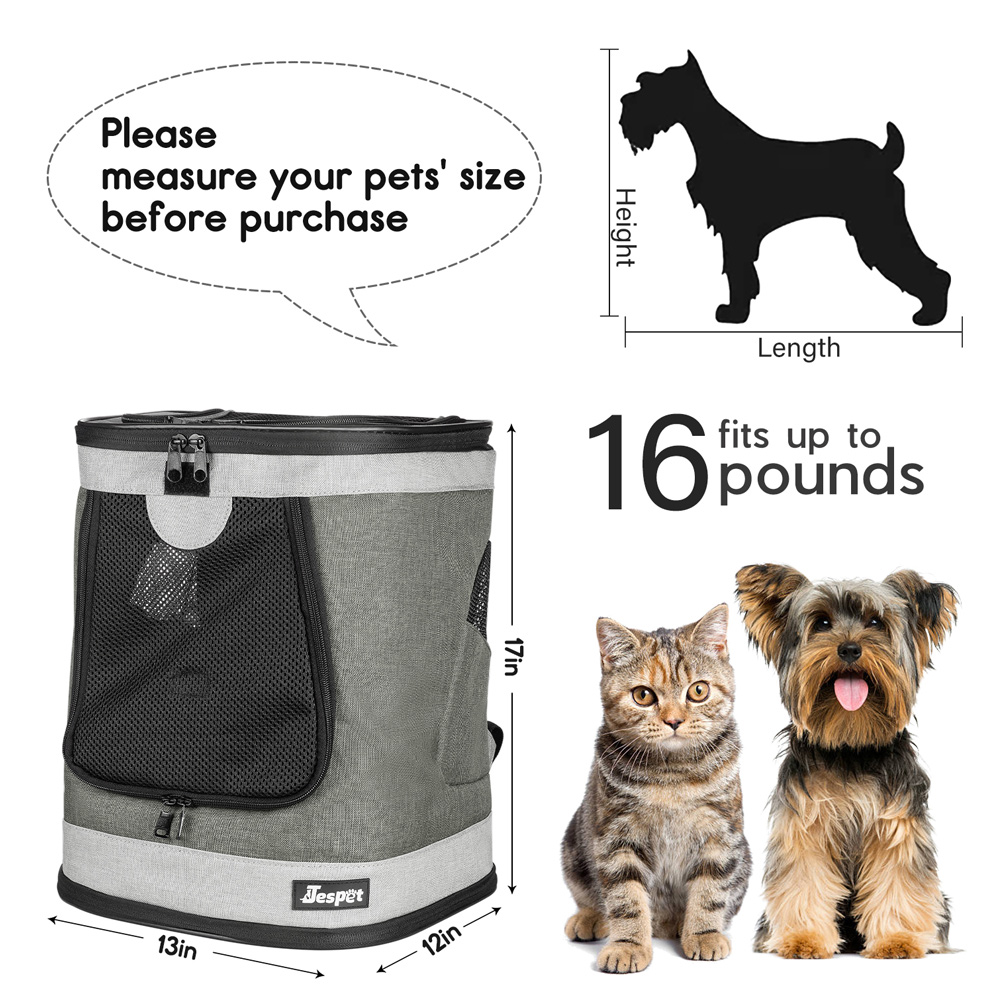 Picture of 212 Main PBC-4817SG Deluxe Pet Backpack, Smoke Gray