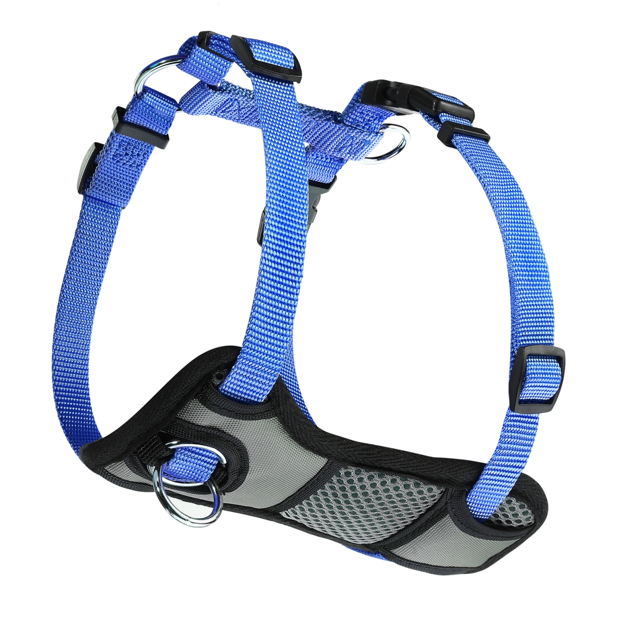 Picture of 212 Main SBB1024-BLU22 Padded Front Dog Harness&#44; Blue - Size 22 - 34 in.