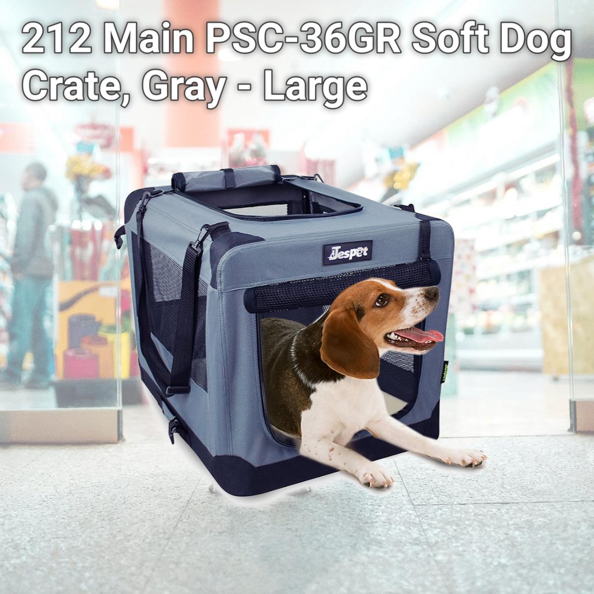 Picture of 212 Main PSC-36GR Soft Dog Crate, Gray - Large