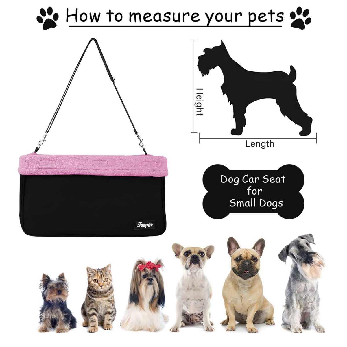 Picture of 212 Main PCD-42PK 16 in. Booster Dog Car Seat, Pink