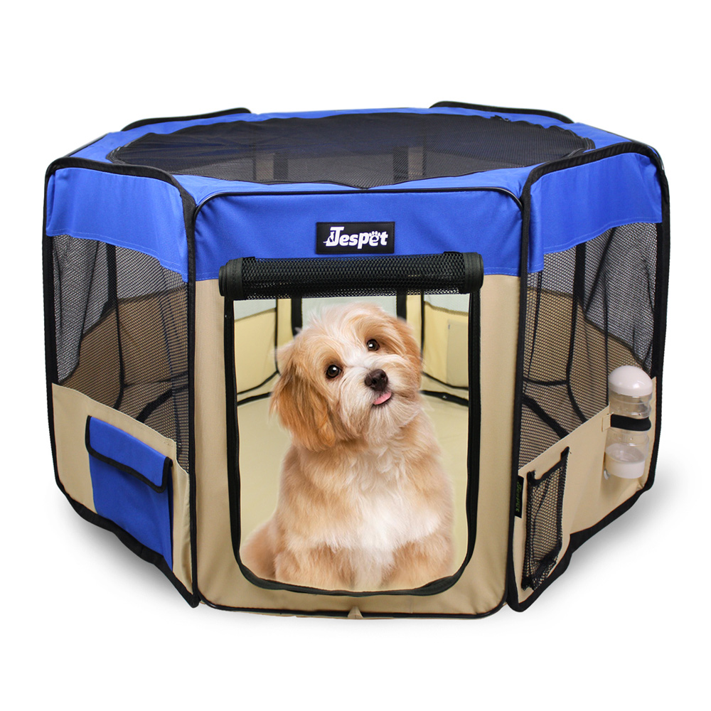 Picture of 212 Main PPP-61BL 61 in. Soft Pet Playpen&#44; Royal Blue & Beige - Large