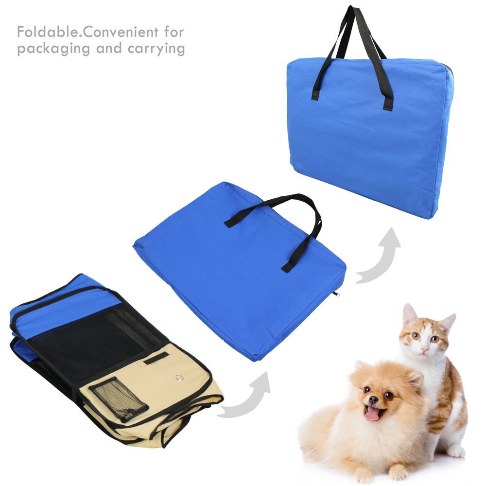 Picture of 212 Main PPP-61BL 61 in. Soft Pet Playpen&#44; Royal Blue & Beige - Large