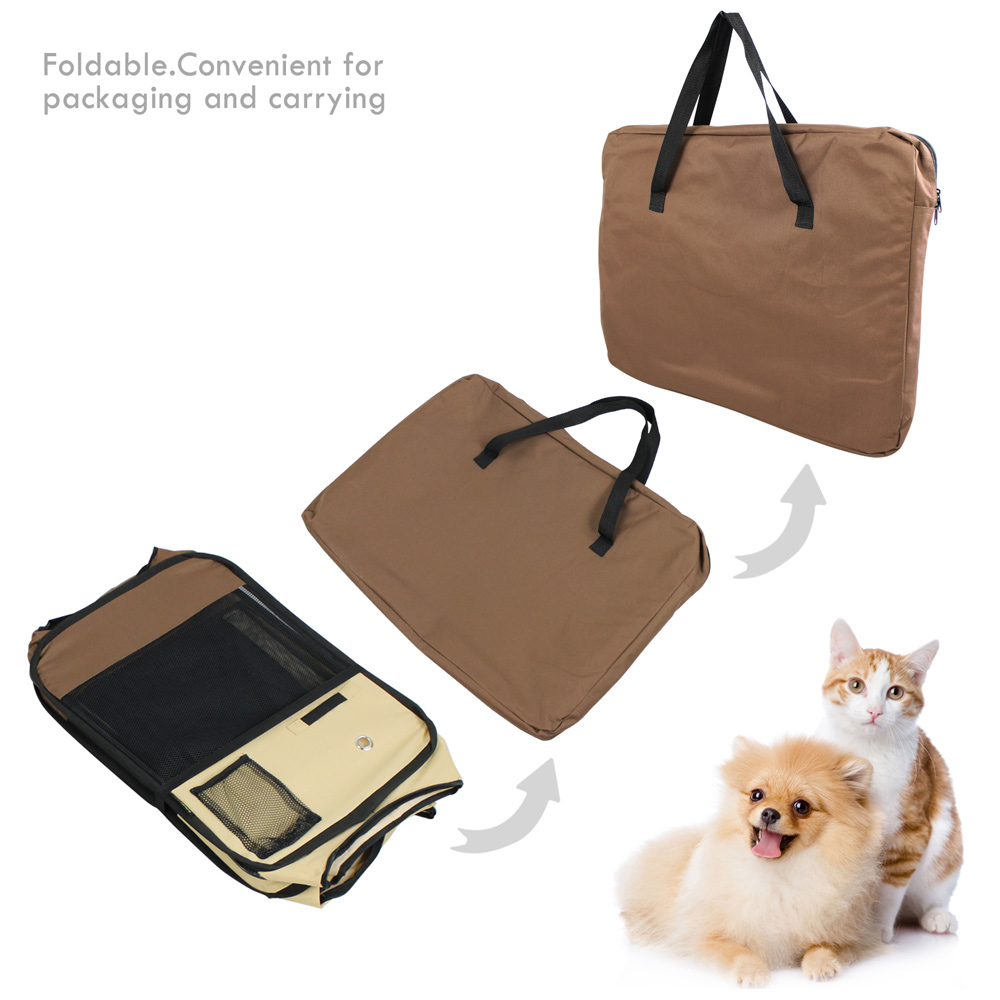 Picture of 212 Main PPP-61CF 61 in. Soft Pet Playpen&#44; Brown & Beige - Large