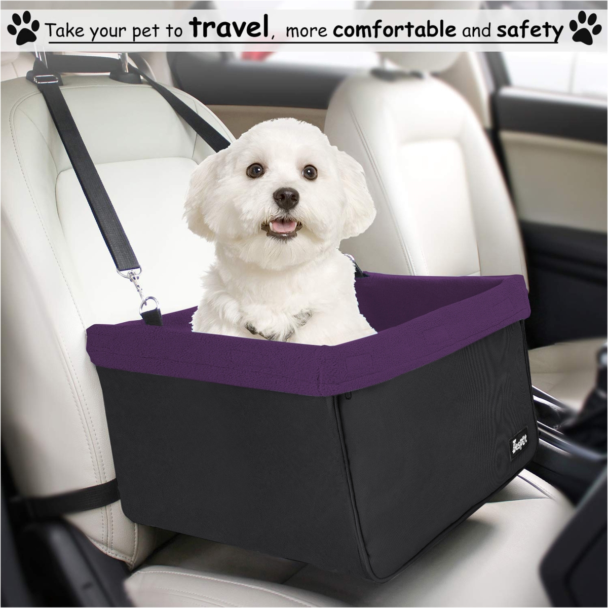 Picture of 212 Main PCD-42PP 16 in. Booster Dog Car Seat, Purple