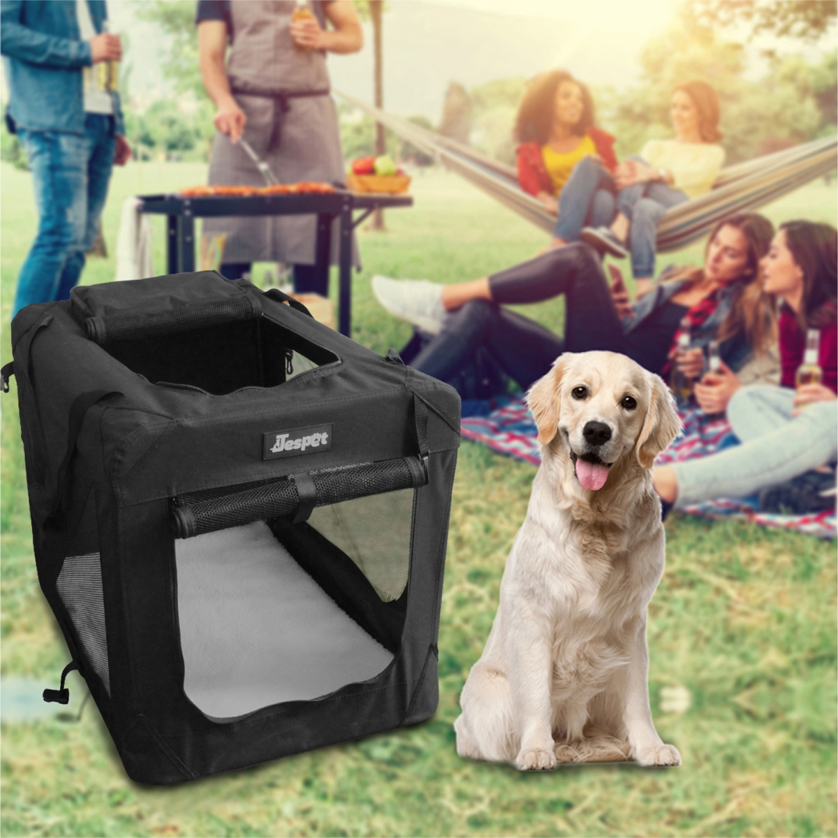 Picture of 212 Main PSC-36BK Soft Dog Crate, Black - Large