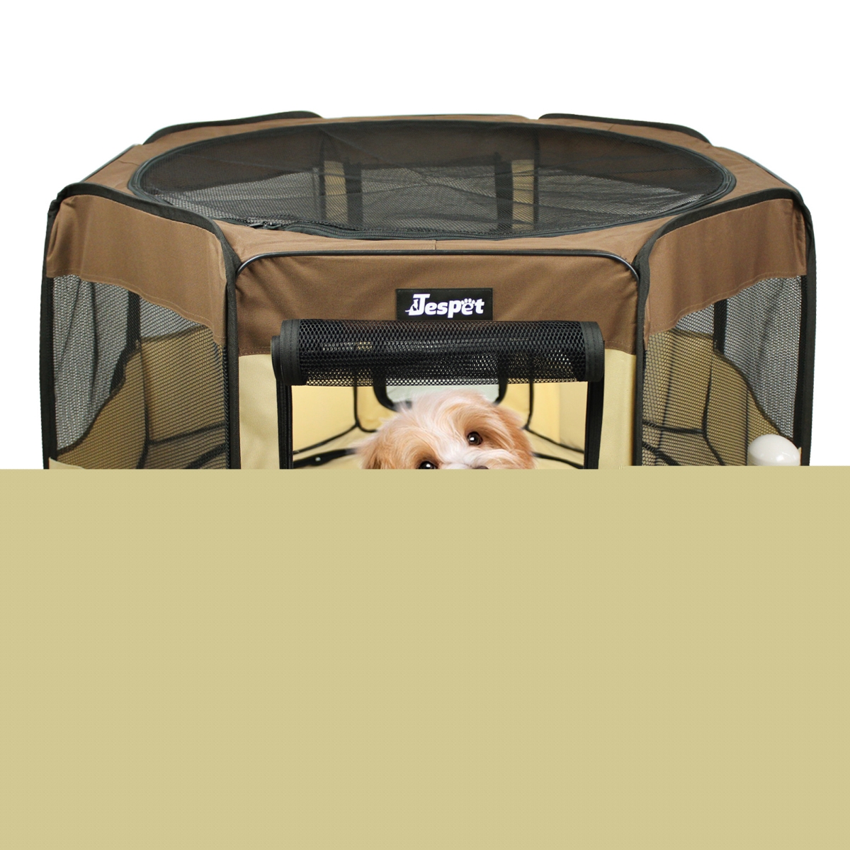 Picture of 212 Main PPP-36CF 36 in. Soft Pet Playpen&#44; Brown & Beige - Small