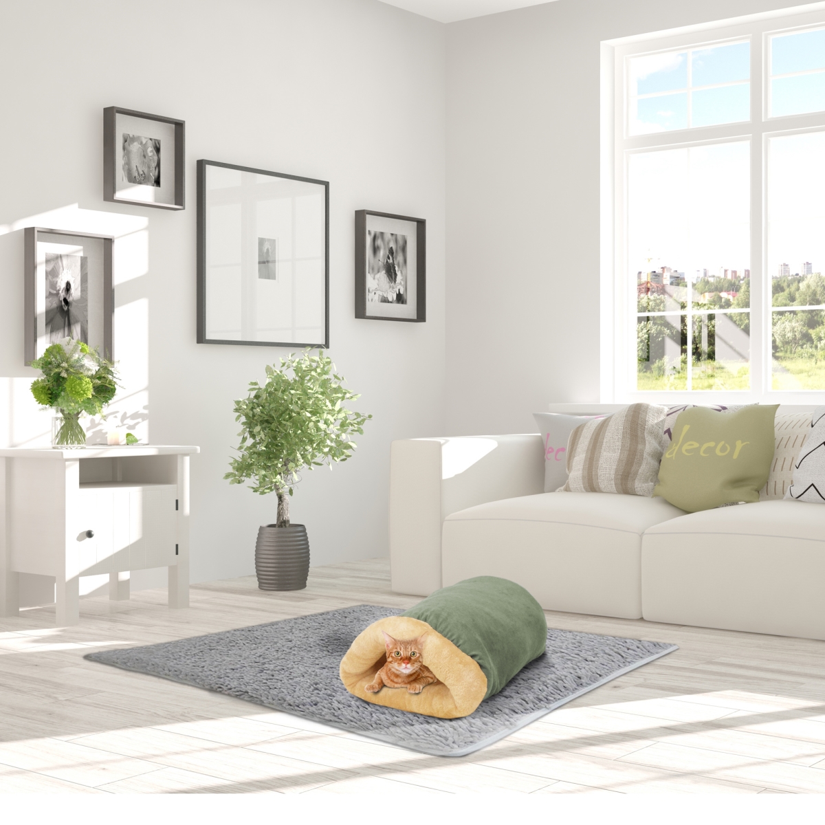 Picture of 212 Main CBD-2214SG Goopaws 4 in 1 Self-Warming Pet Bed, Sage Green