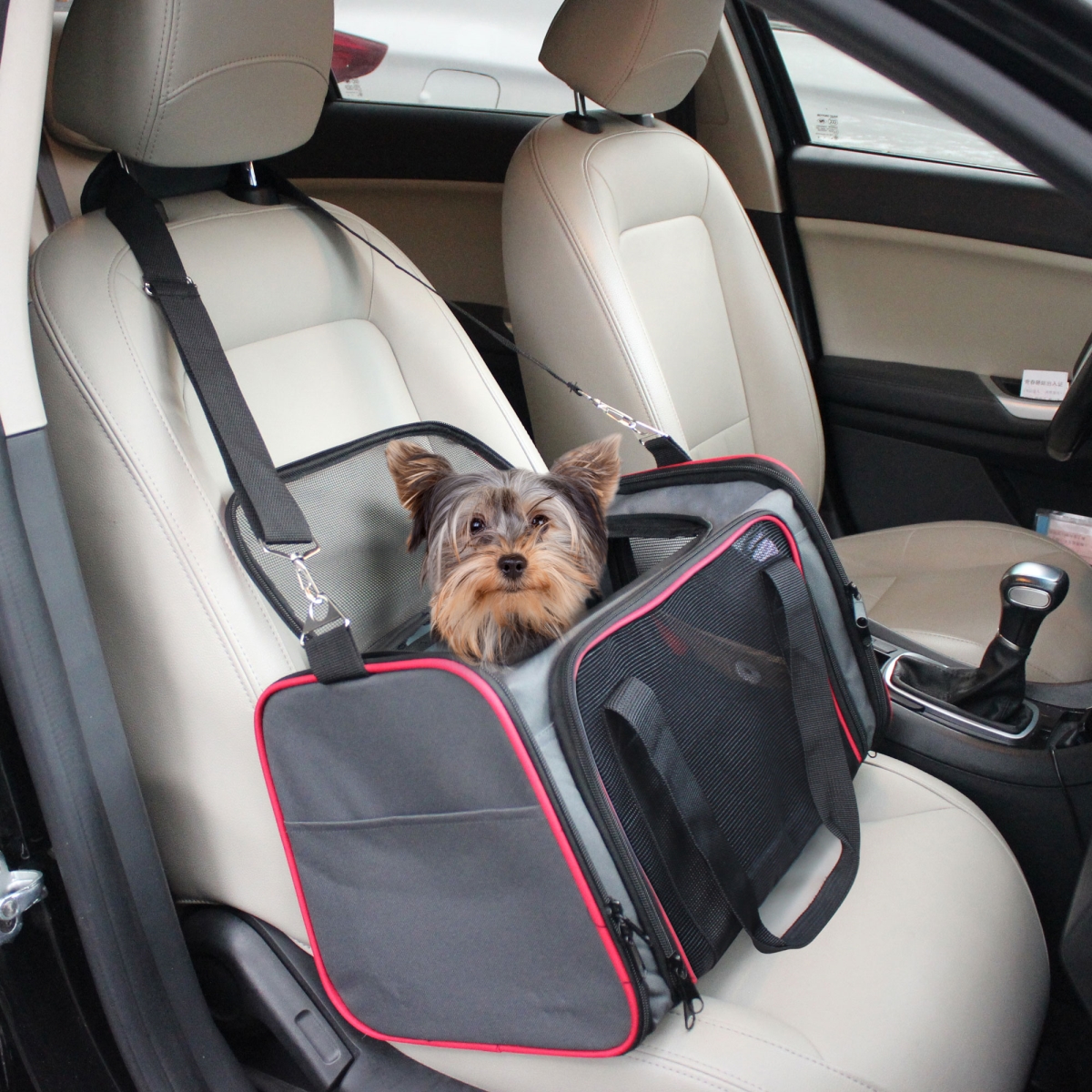 Picture of 212 Main PTC-1710GRD Goopaws Soft Sided Pet Carrier&#44; Gray & Red